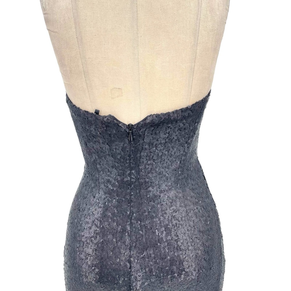 Nookie Black Strapless Sequin Gown with Side Thigh Slit - Picture 8 of 12